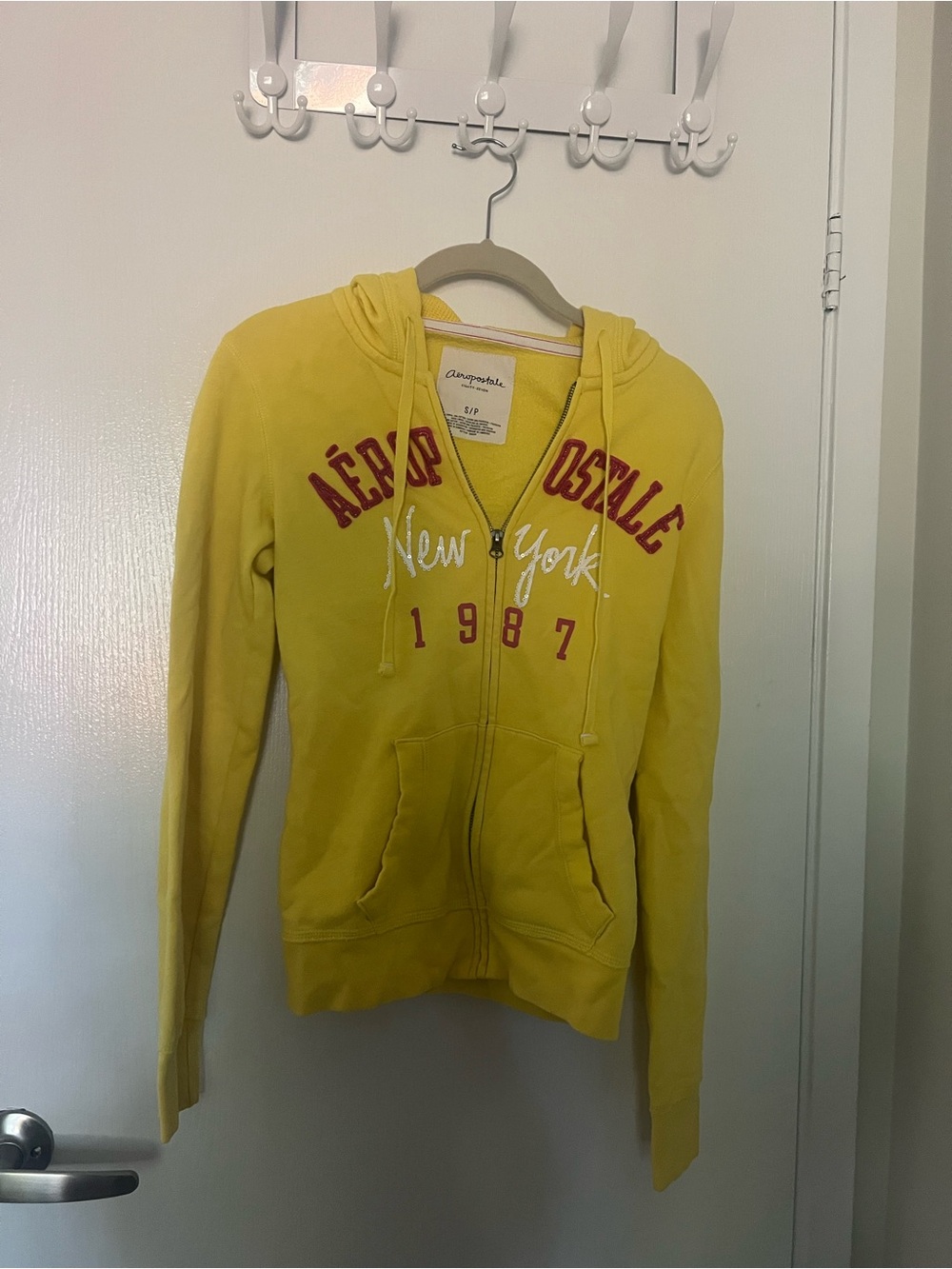 Y2K Aeropostale yellow hoodie
